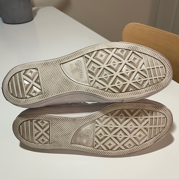 Sold on depop - Converse - White High-Top - Leather Sneakers - Picture 2 of 10